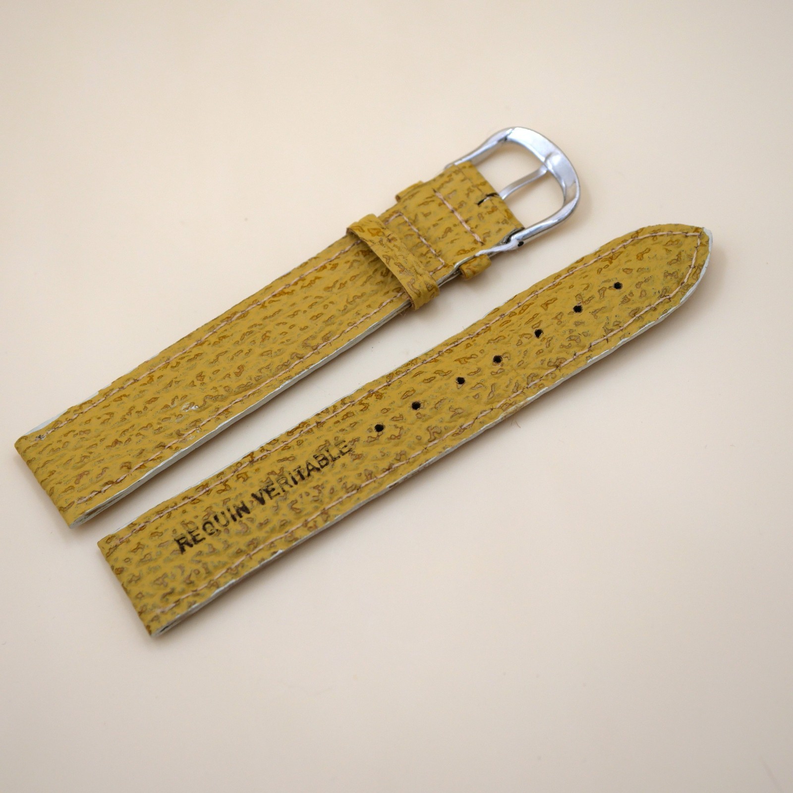 Bracelet en Requin Véritable 20 mm Jaune pâle - Fabriqué en France - XL – Image 2