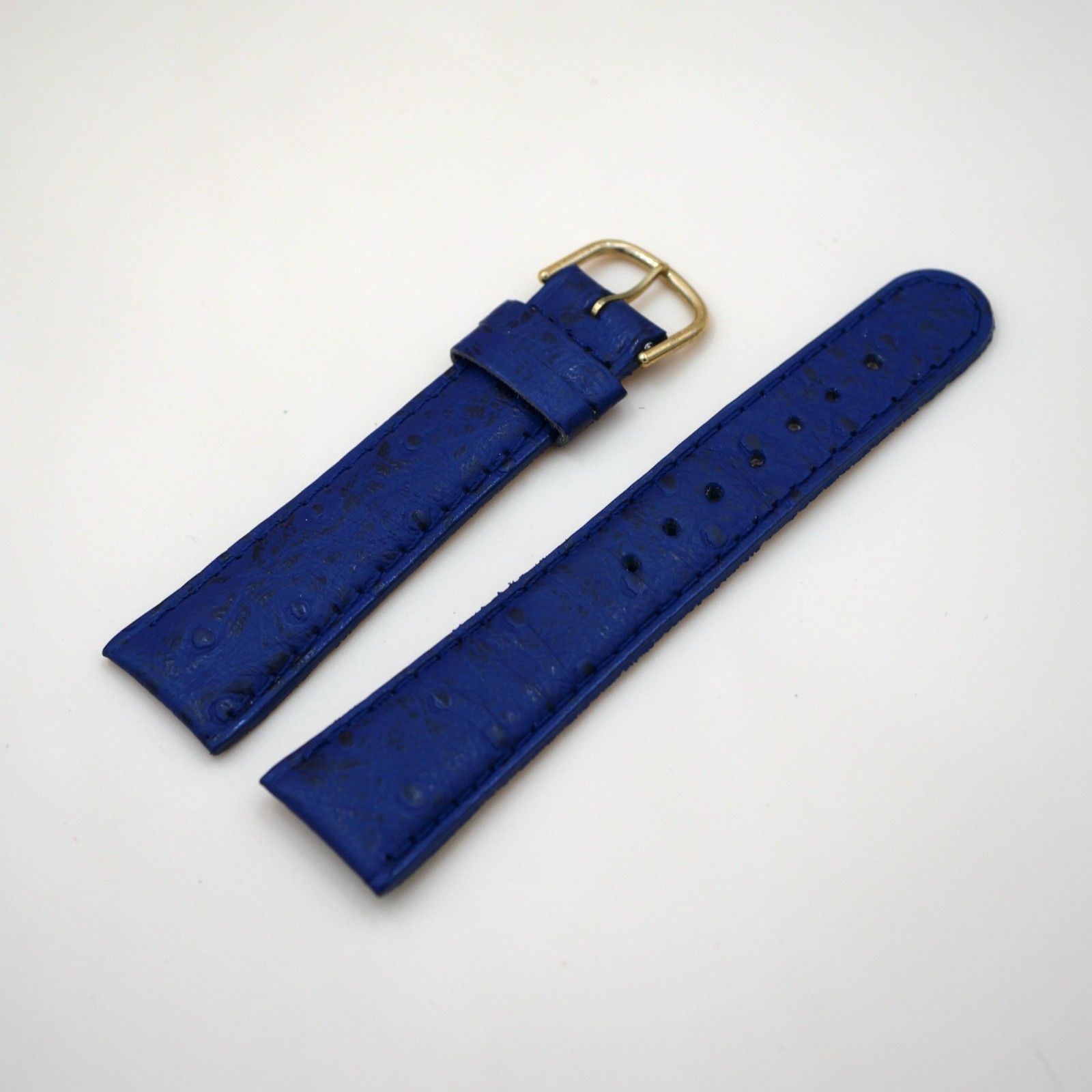 Bracelet en Veau Véritable 20 mm Bleu - Fabriqué en France - Taille XS