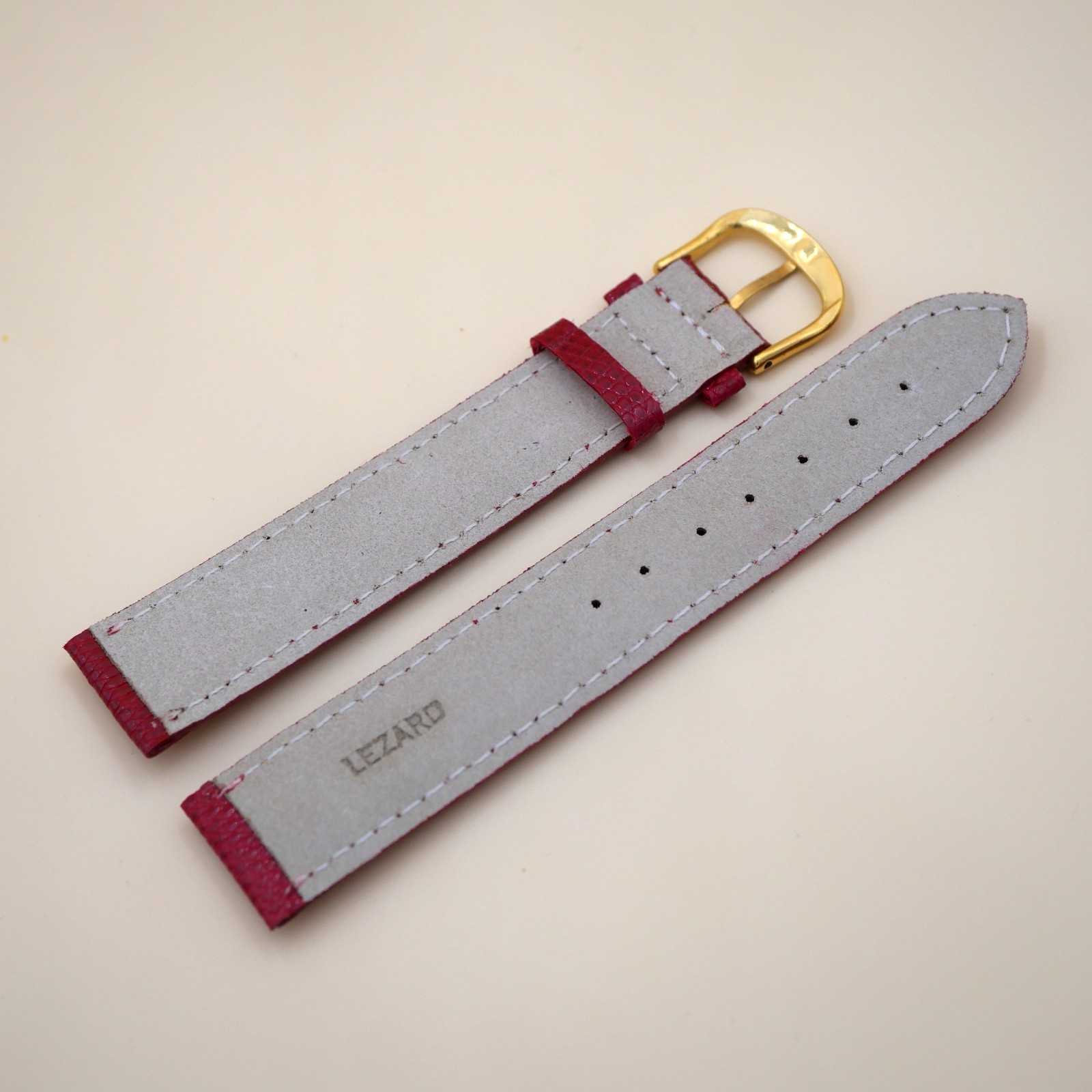 Bracelet en Lézard Véritable 20 mm Rouge - Fabriqué en France - Taille XL – Image 2