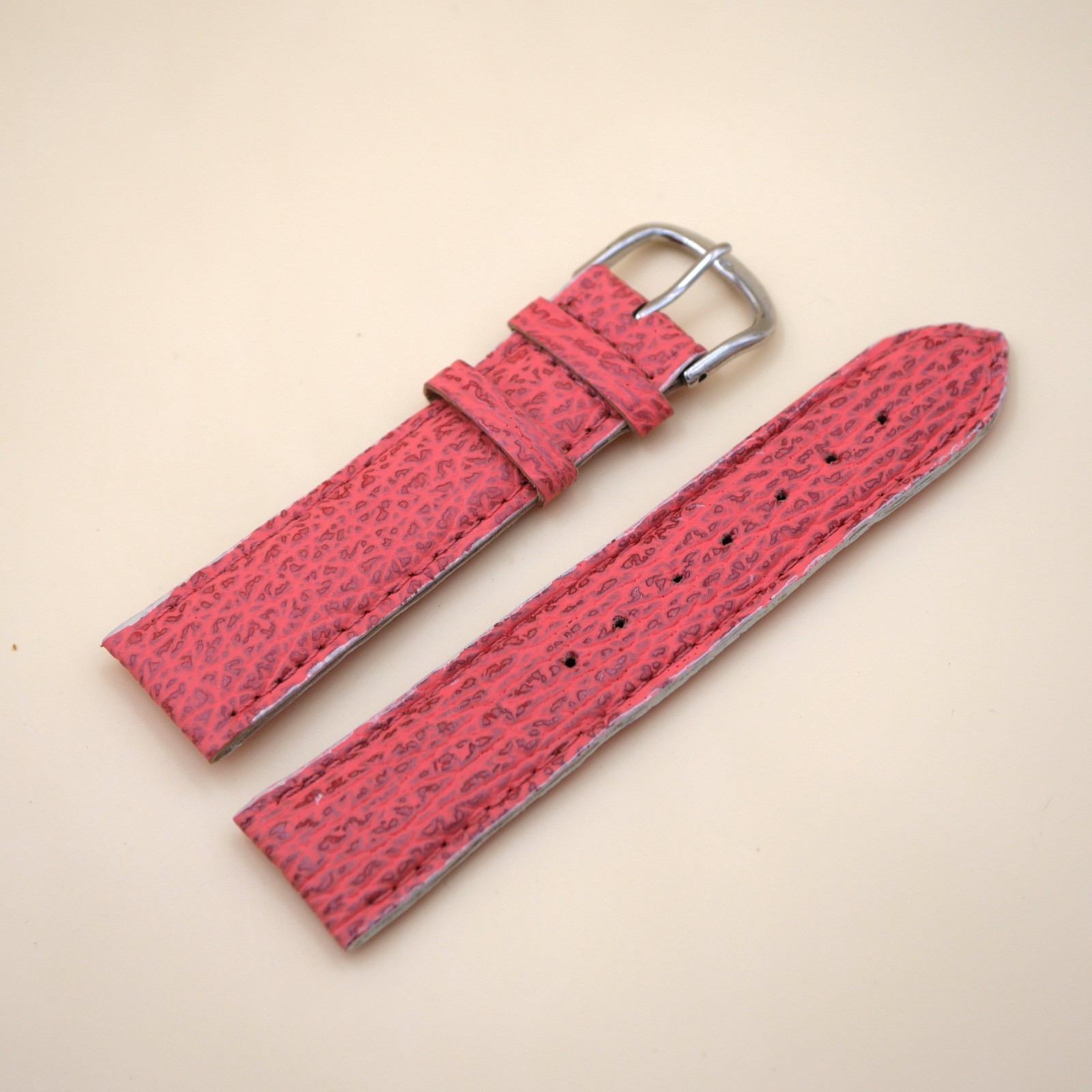 Bracelet en Requin Véritable 20 mm Rose - Fabriqué en France - Taille XS