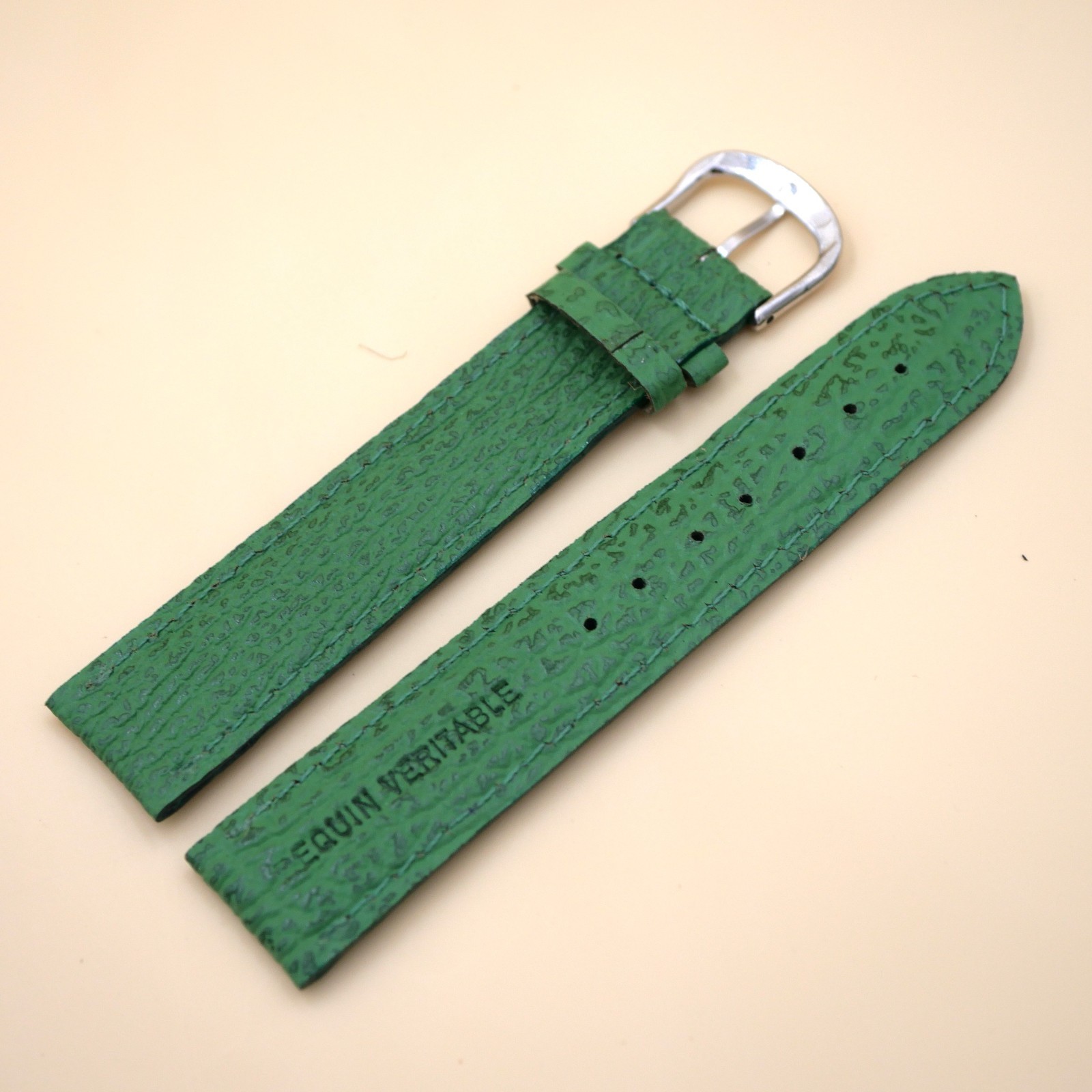 Bracelet en Requin Véritable 20 mm Vert - Fabriqué en France - Taille XL – Image 2
