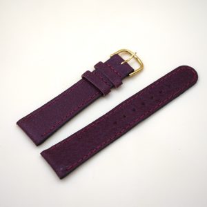 Bracelet en cuir Véritable 20 mm Bordeaux - Fabriqué en France - XS