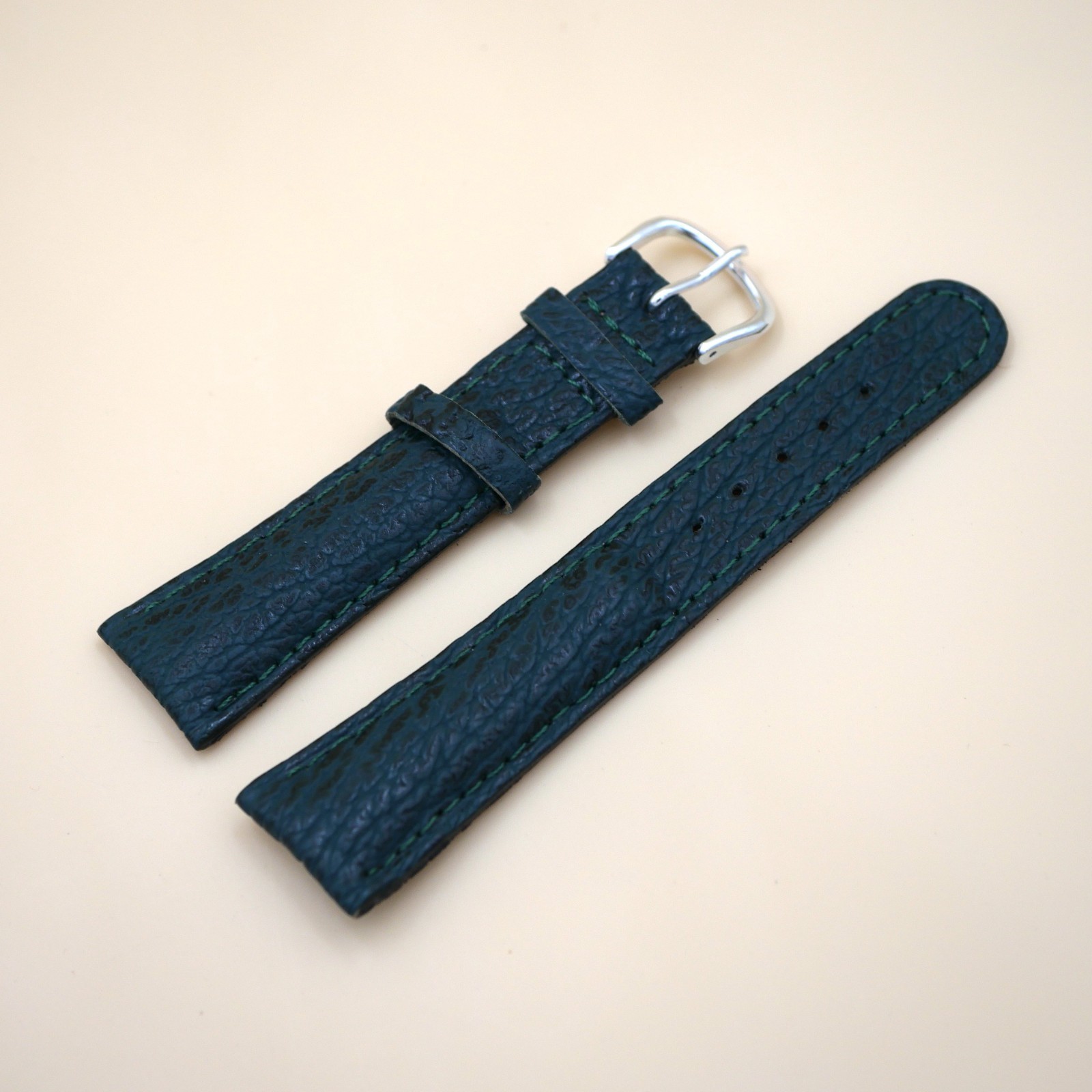 Bracelet en Requin Véritable 20 mm Vert - Fabriqué en France - Taille XS
