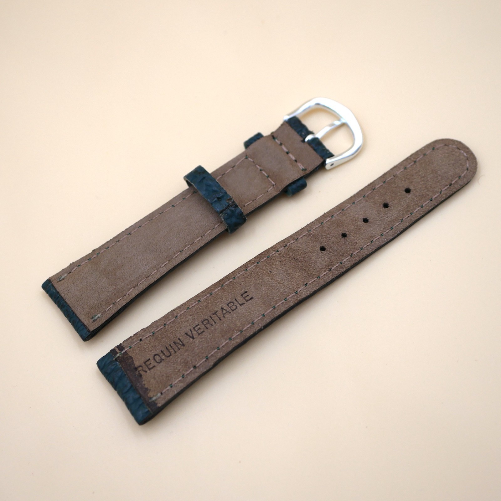 Bracelet en Requin Véritable 20 mm Vert - Fabriqué en France - Taille XS – Image 2