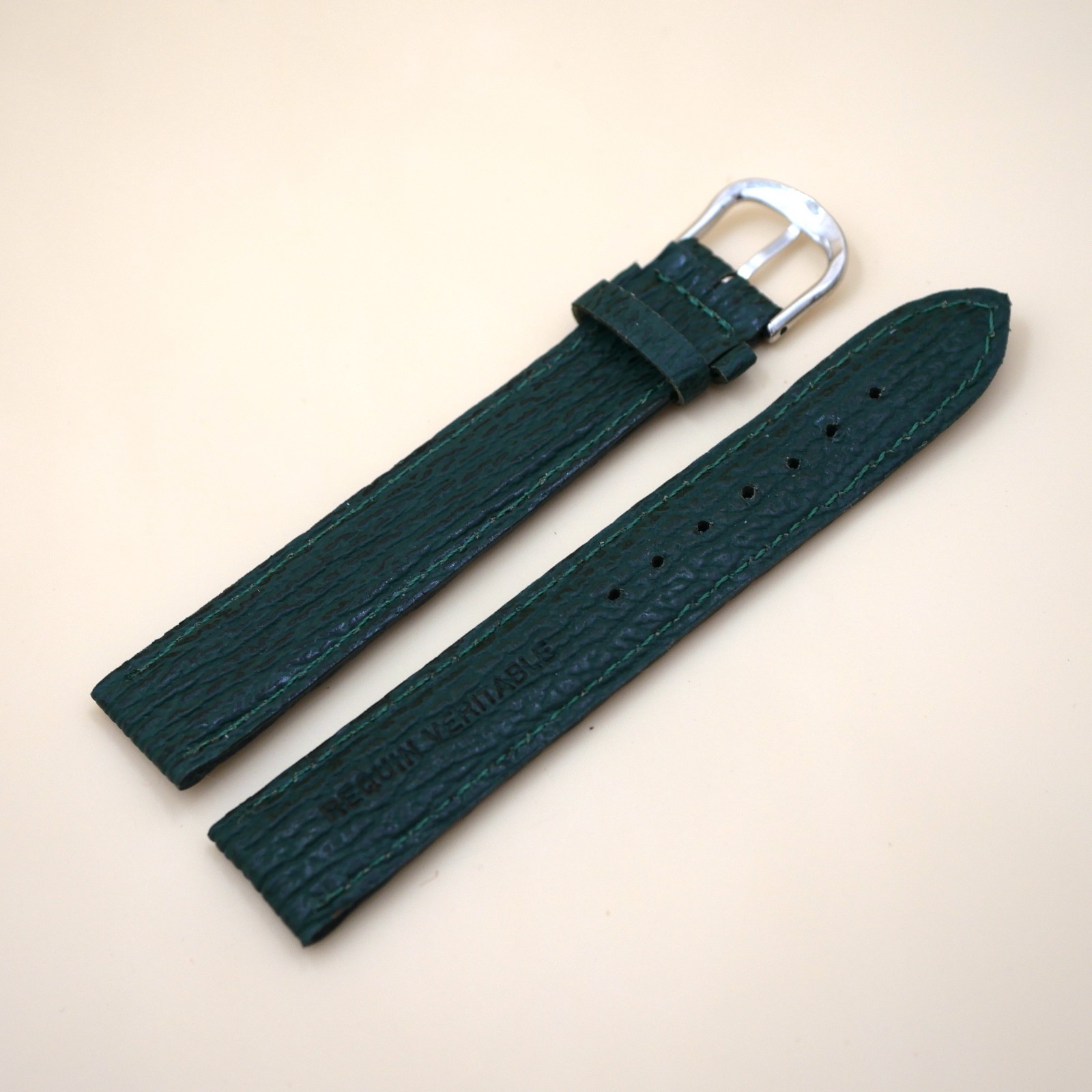 Bracelet en Requin Véritable 20 mm Vert - Fabriqué en France - Taille XL (4572) – Image 2