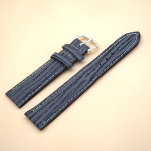 Bracelet en cuir Véritable 18 mm Étanche gris - Fabriqué en France - XS
