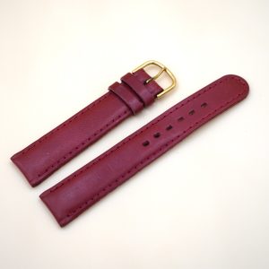 Bracelet en Veau Véritable 18 mm rouge - Fabriqué en France - Taille XS