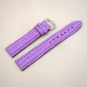 Bracelet en cuir Véritable 18 mm Étanche Rose - Fabriqué en France - XL