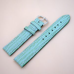 Bracelet en cuir Véritable 18 mm Étanche ciel - Fabriqué en France - XS