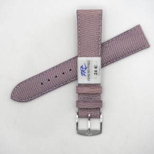 Bracelet de montre en cuir véritable Veau borneo - 18 mm Parme - Rochet