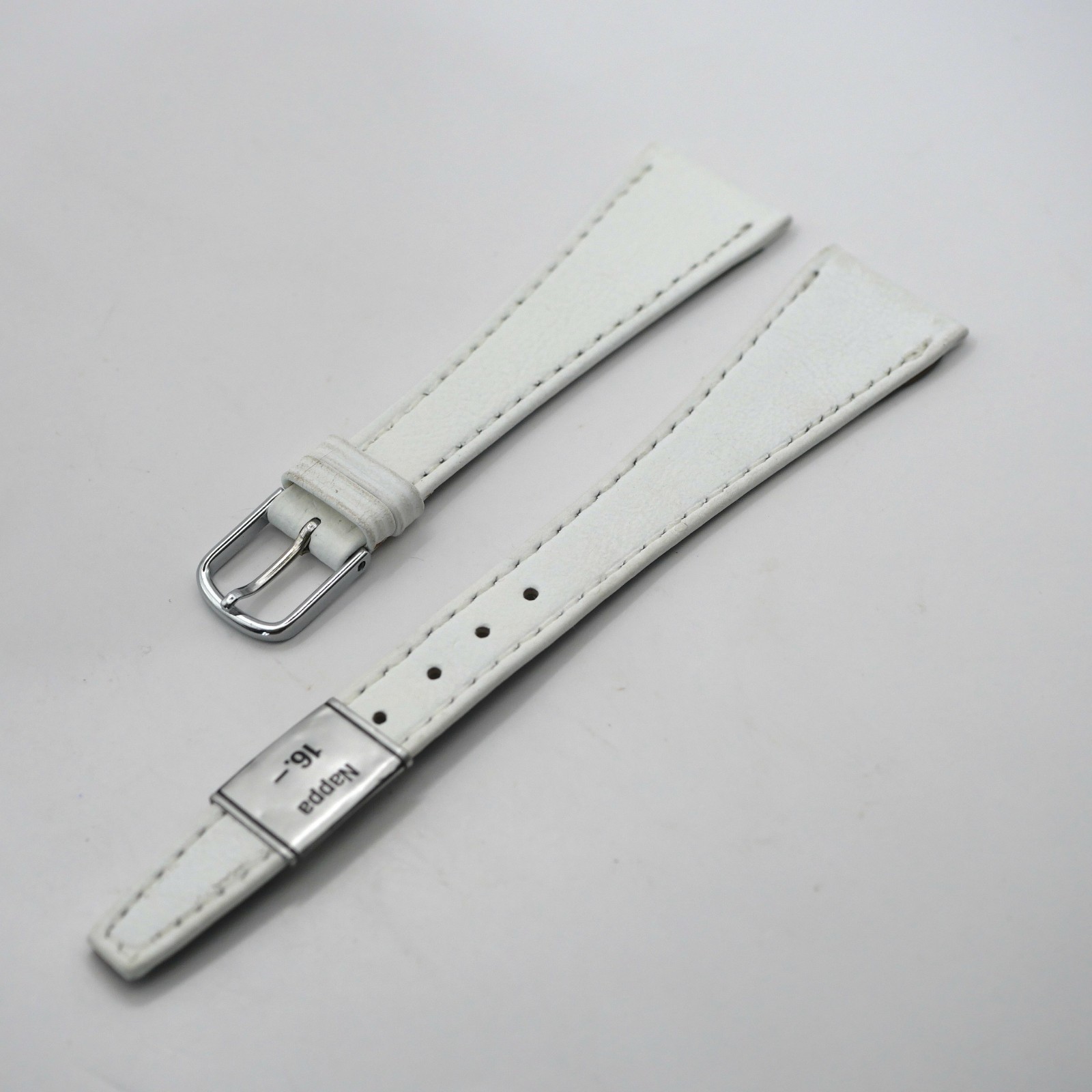 Bracelet de montre en cuir véritable Nappa - 18 mm Blanc - Colly – Image 2