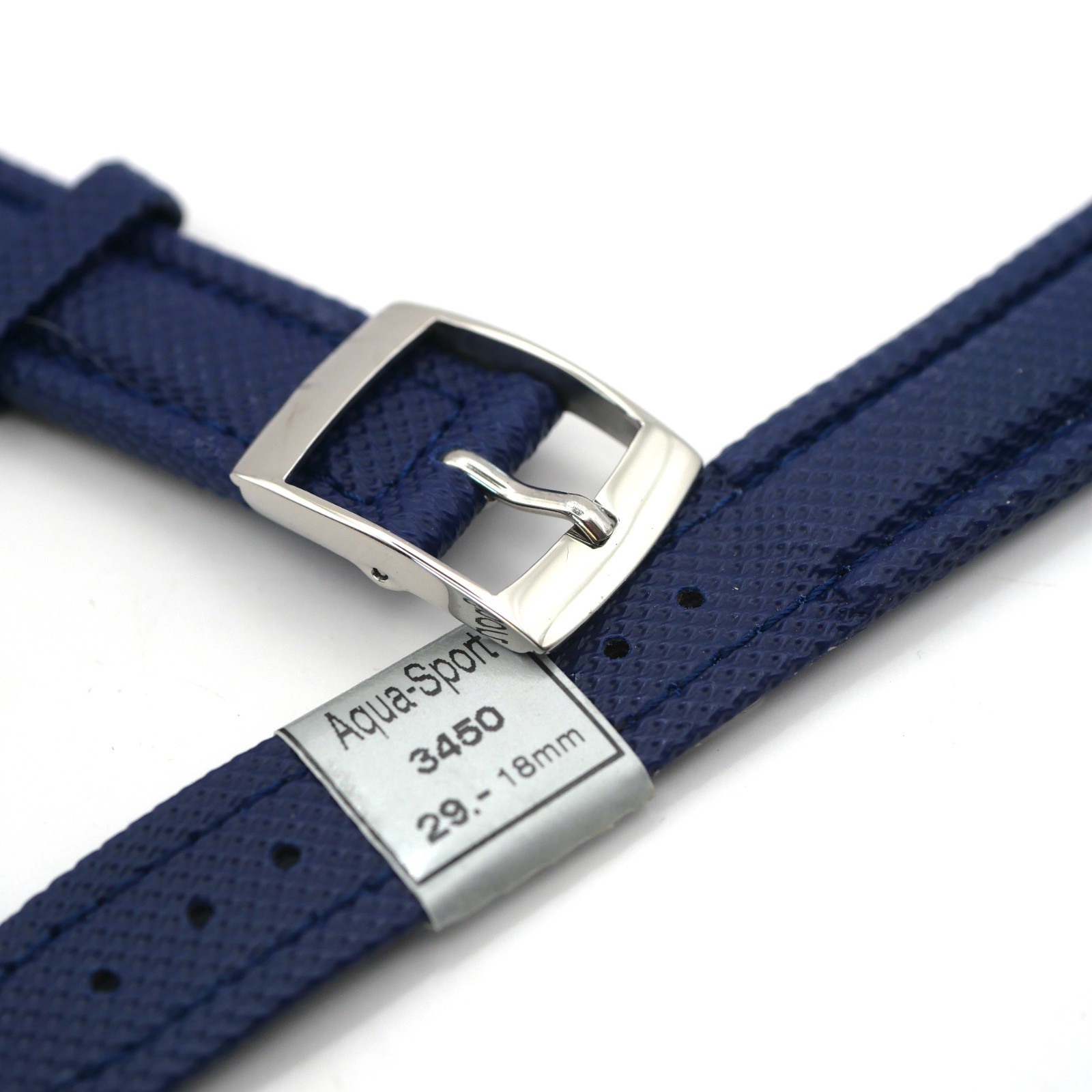 Bracelet de montre en cuir véritable Aqua-sport - 18 mm Bleu - Colly – Image 3