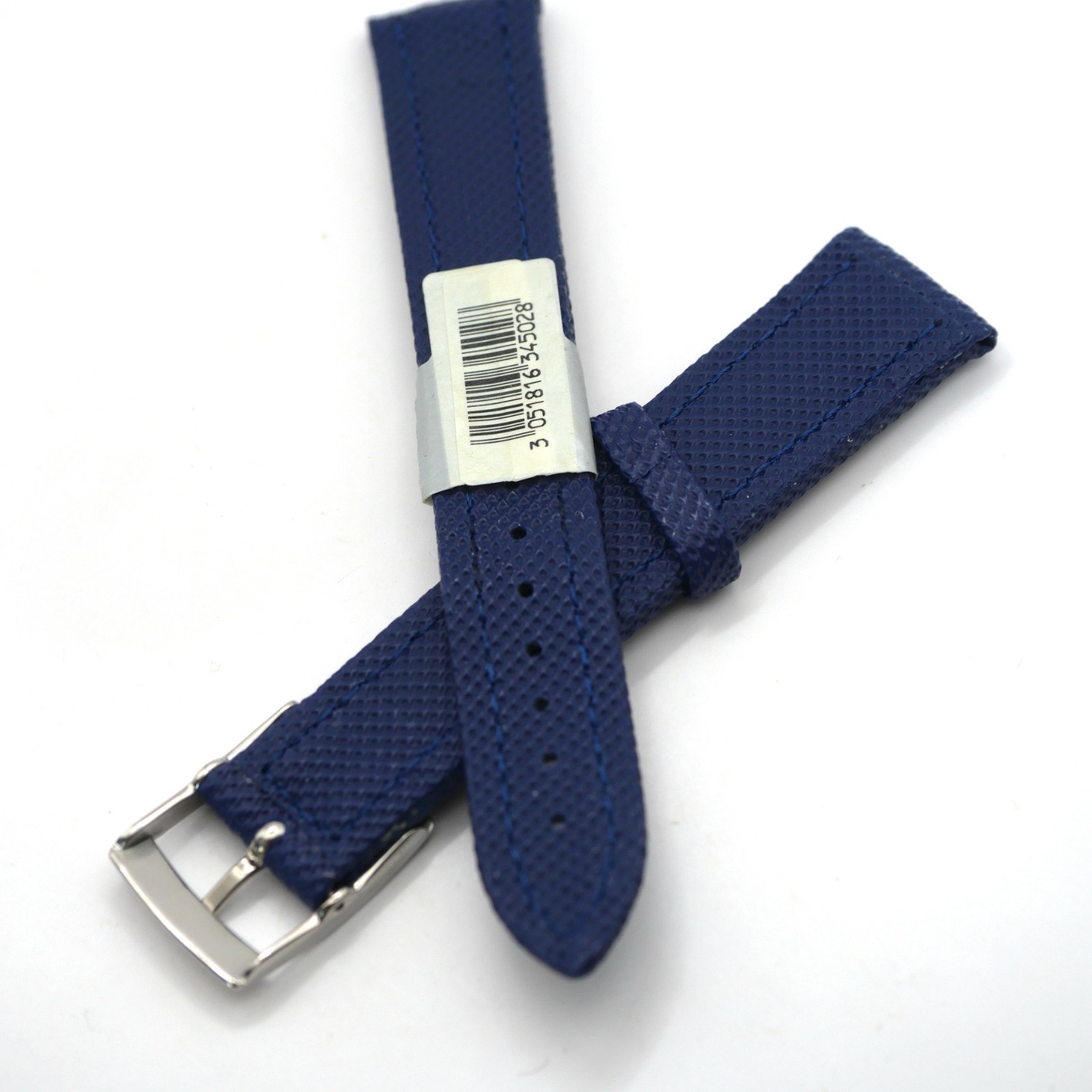 Bracelet de montre en cuir véritable Aqua-sport - 18 mm Bleu - Colly – Image 4
