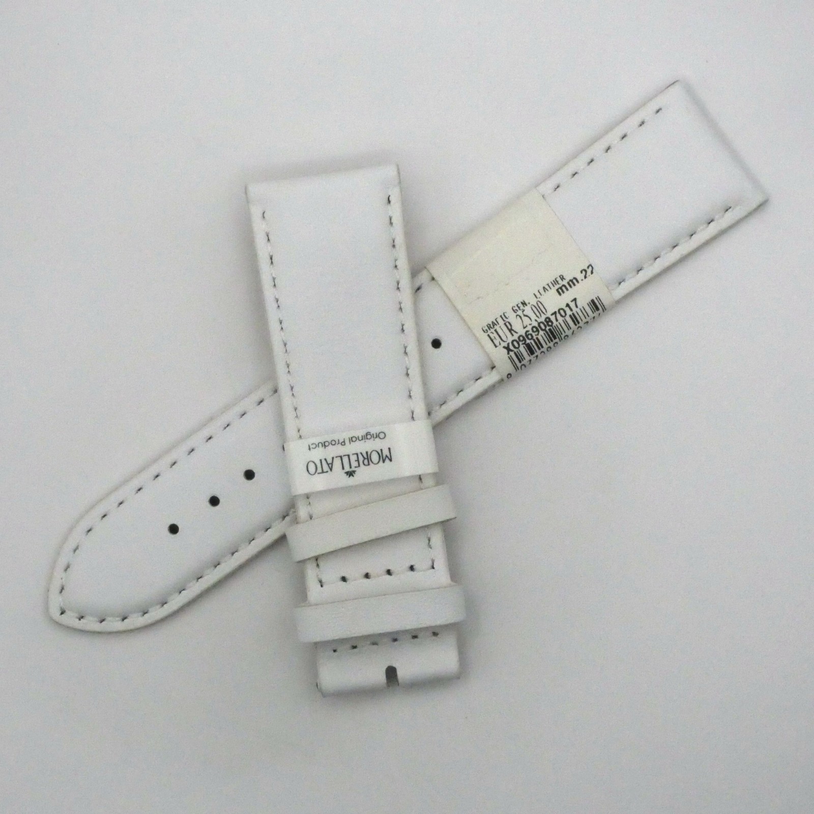 Bracelet de montre en cuir Véritable - 18 mm blanc - Morellato