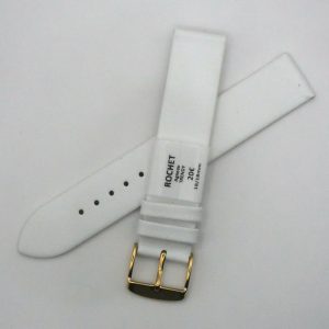Bracelet de montre en cuir Véritable agneau - 18 mm Blanc - Rochet