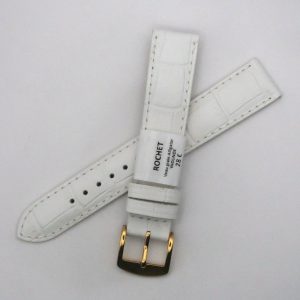 Bracelet de montre en cuir Véritable veau - 18 mm Blanc - Rochet