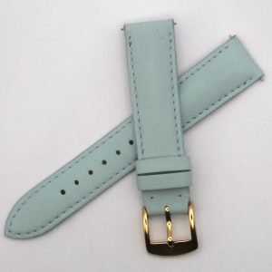 Bracelet de montre en cuir véritable vachette - 18 mm Bleu ciel - Rochet