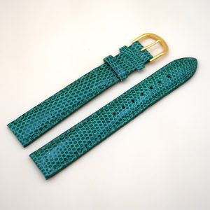Bracelet en Lézard Véritable 18 mm Vert - Fabriqué en France - Taille XL
