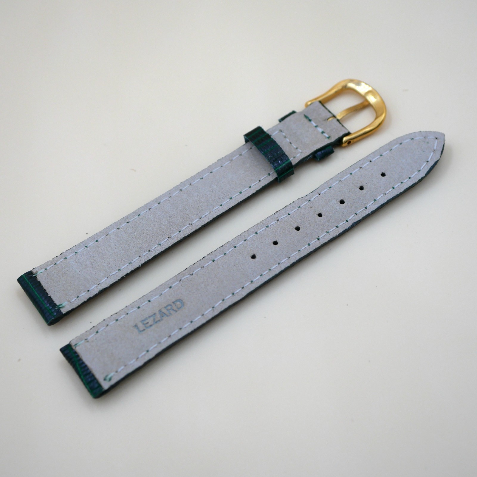 Bracelet en Lézard Véritable 16 mm Vert foncé - Fabriqué en France - XL – Image 2