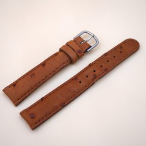Bracelet en Veau Véritable 16 mm Marron clair - Fabriqué en France - XS