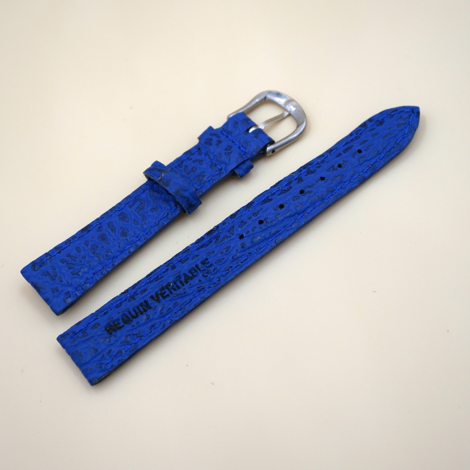 Bracelet en Requin Véritable 16 mm Bleu - Fabriqué en France - Taille XS – Image 2