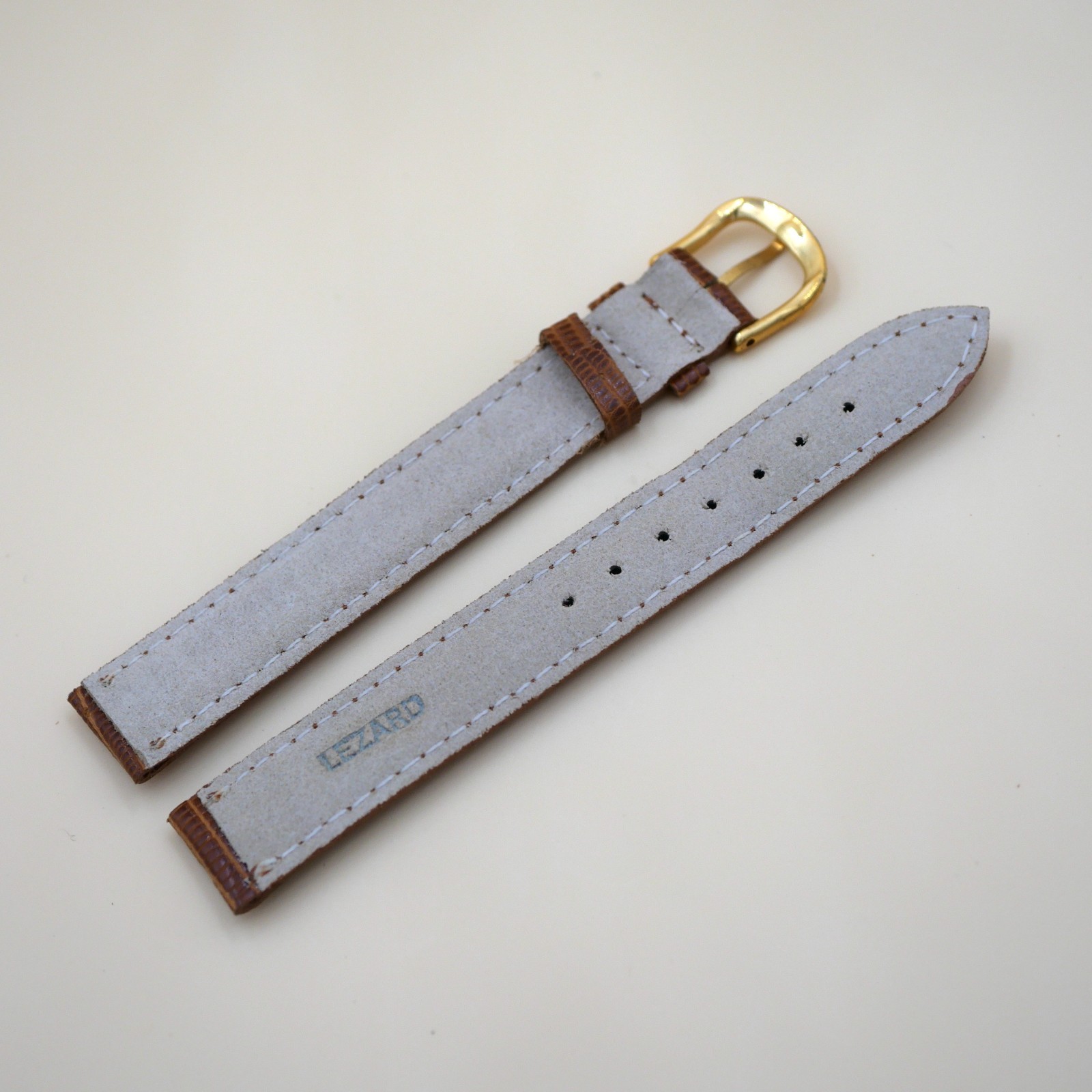Bracelet en Lézard Véritable 16 mm Marron clair - Fabriqué en France - XL – Image 2