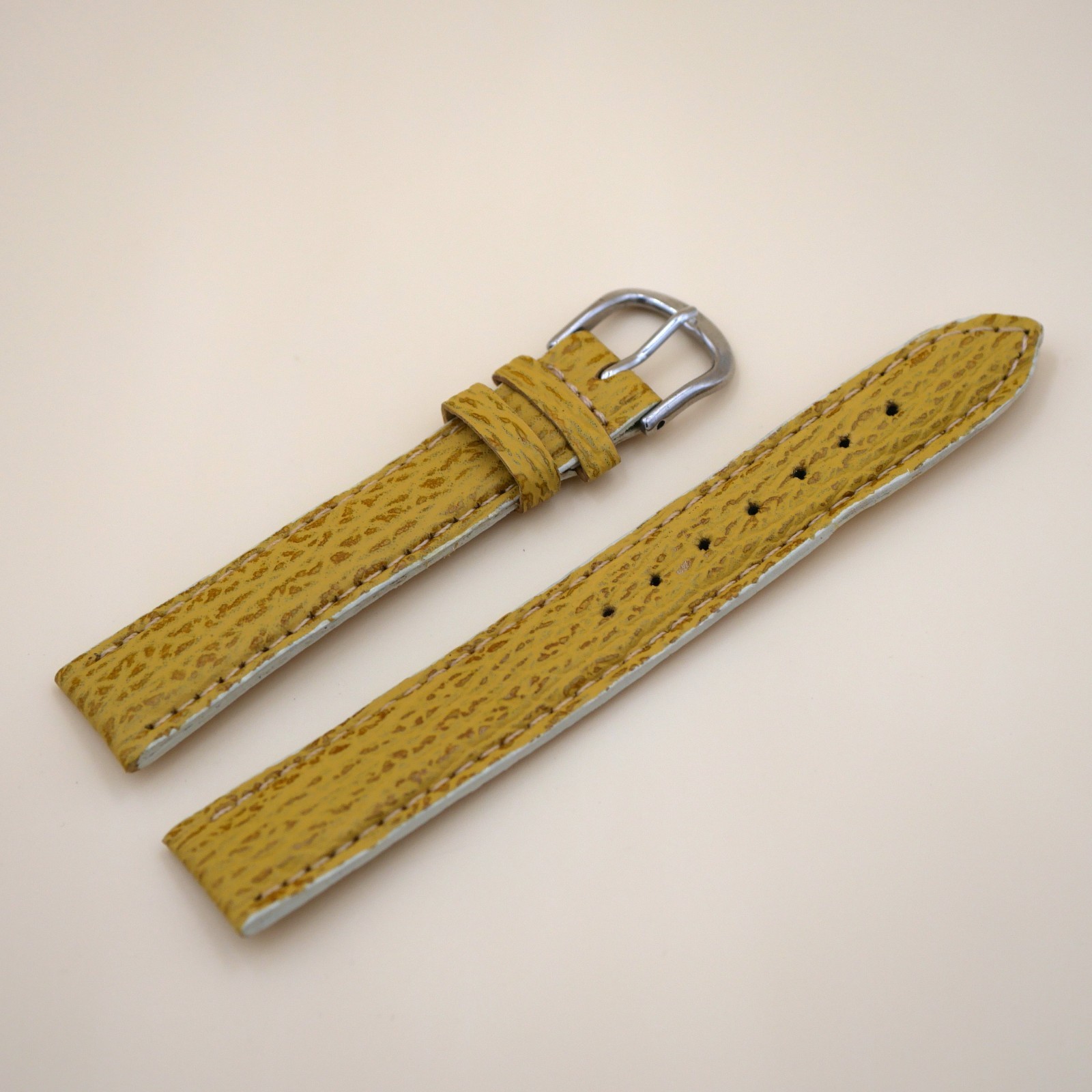 Bracelet en Requin Véritable 16 mm Jaune foncé - Fabriqué en France - XS