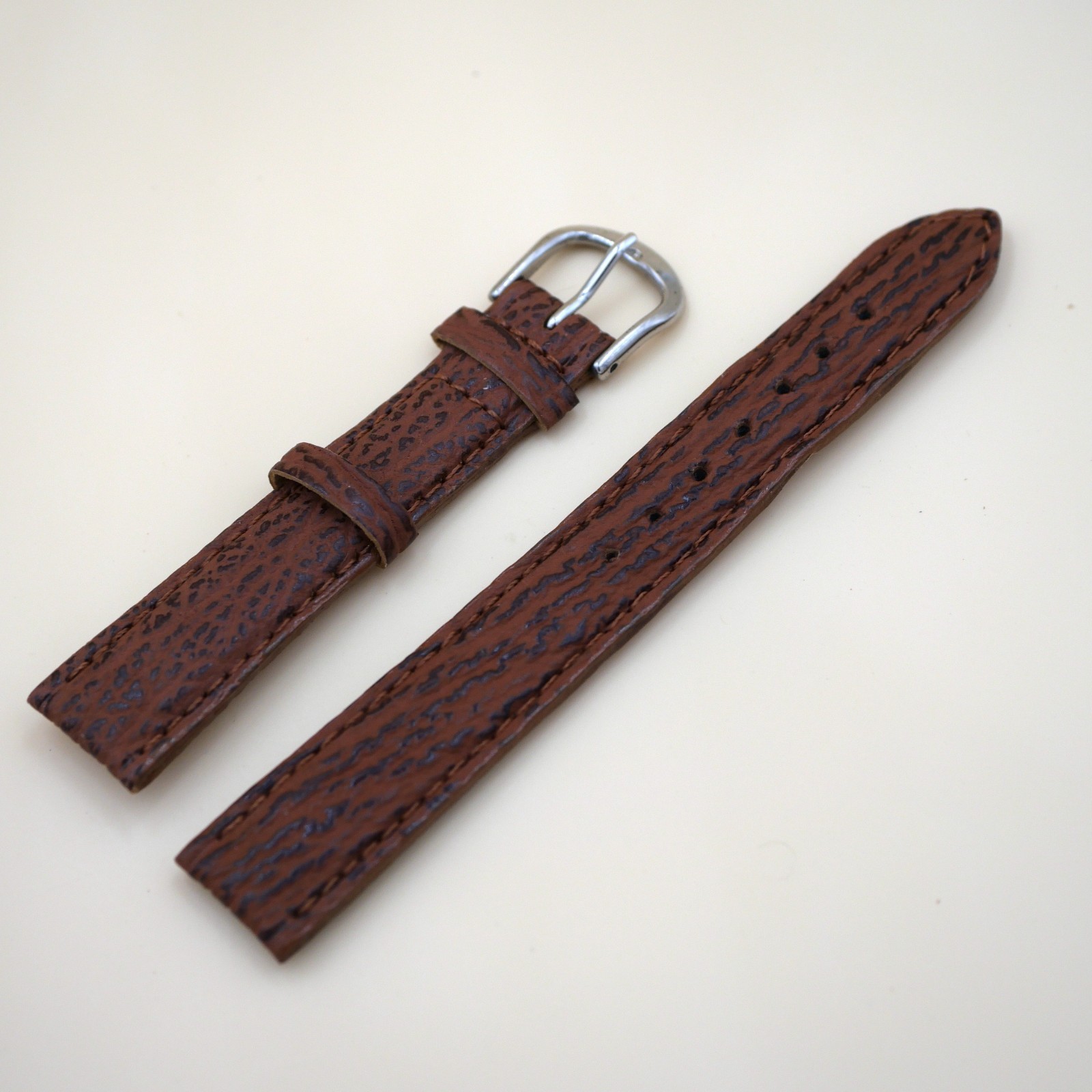 Bracelet en Requin Véritable 16 mm Marron - Fabriqué en France - Taille XS