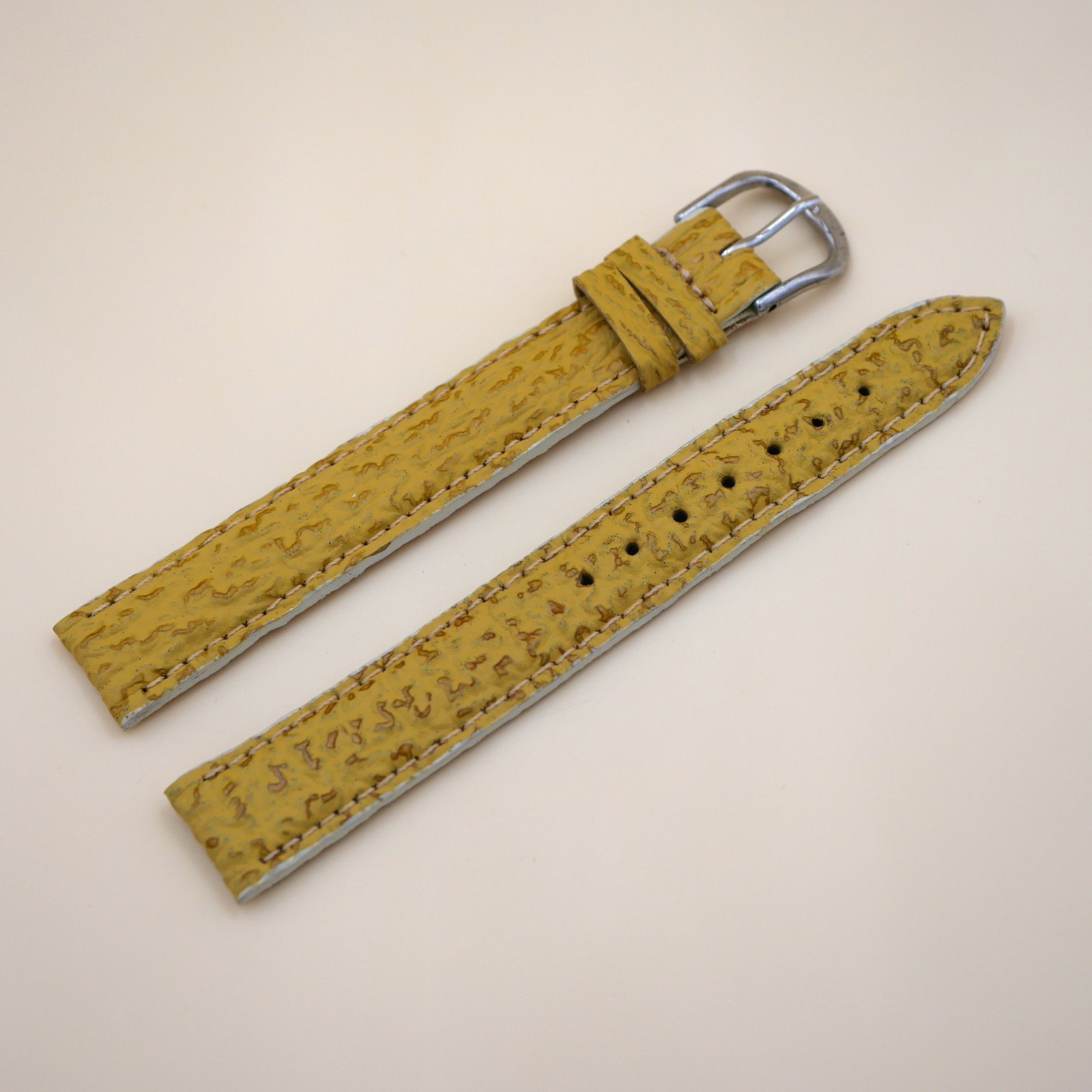 Bracelet en Requin Véritable 16 mm Jaune foncé - Fabriqué en France - XL