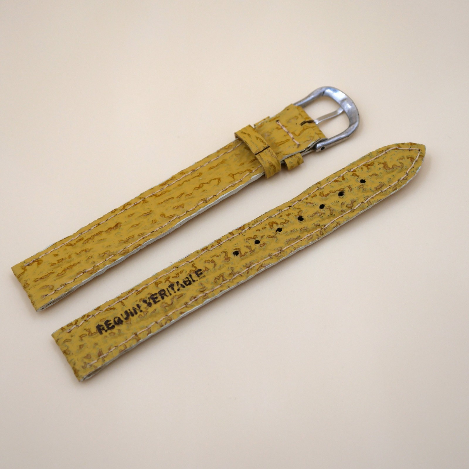Bracelet en Requin Véritable 16 mm Jaune foncé - Fabriqué en France - XL – Image 2