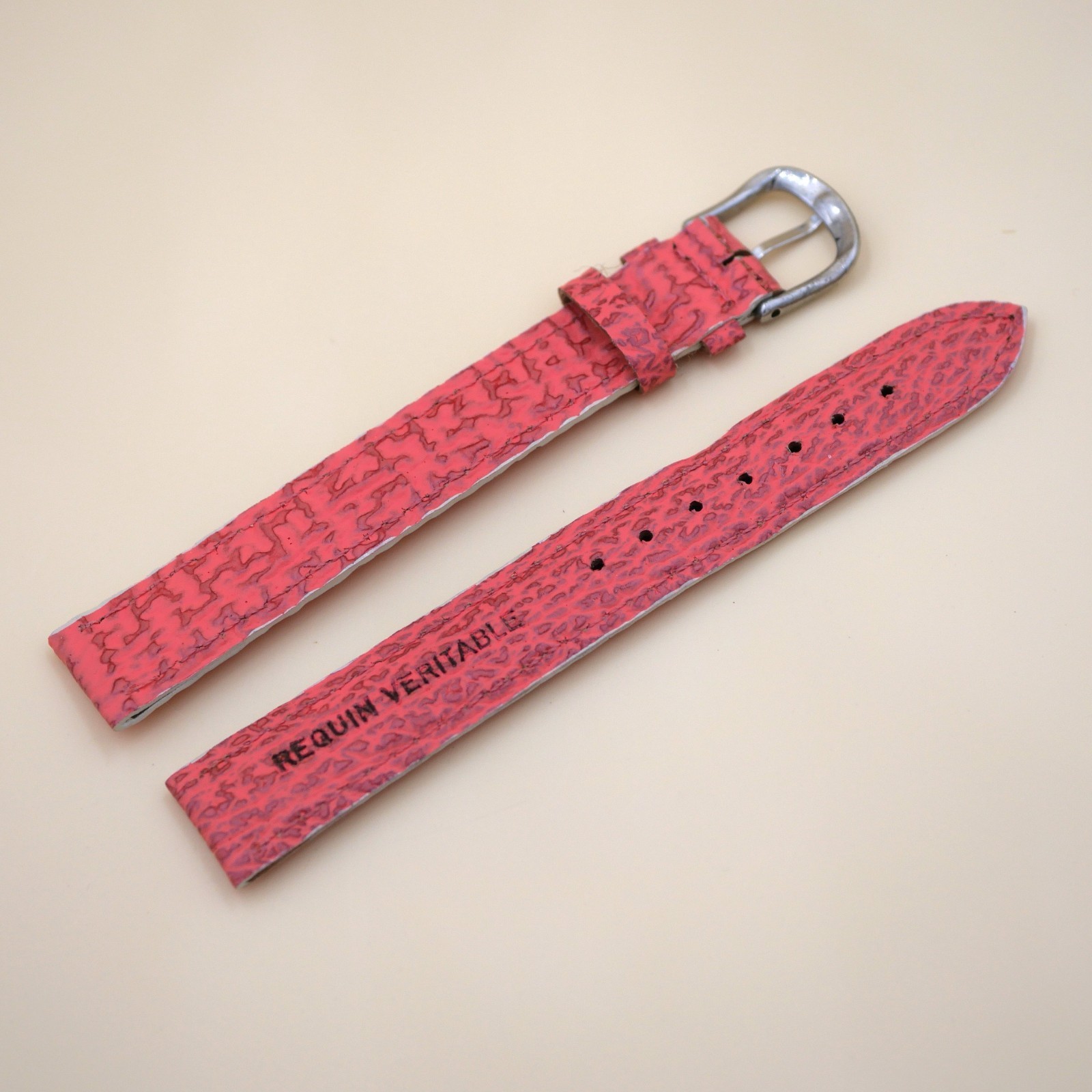Bracelet en Requin Véritable 16 mm Rose - Fabriqué en France - Taille XL – Image 2