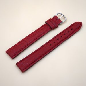 Bracelet en Requin Véritable 16 mm Rouge - Fabriqué en France - Taille XL