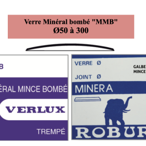 Verre de montre Minéral bombé "MMB" Ø50 à 300 Ep 0,9/1 mm [NOS]