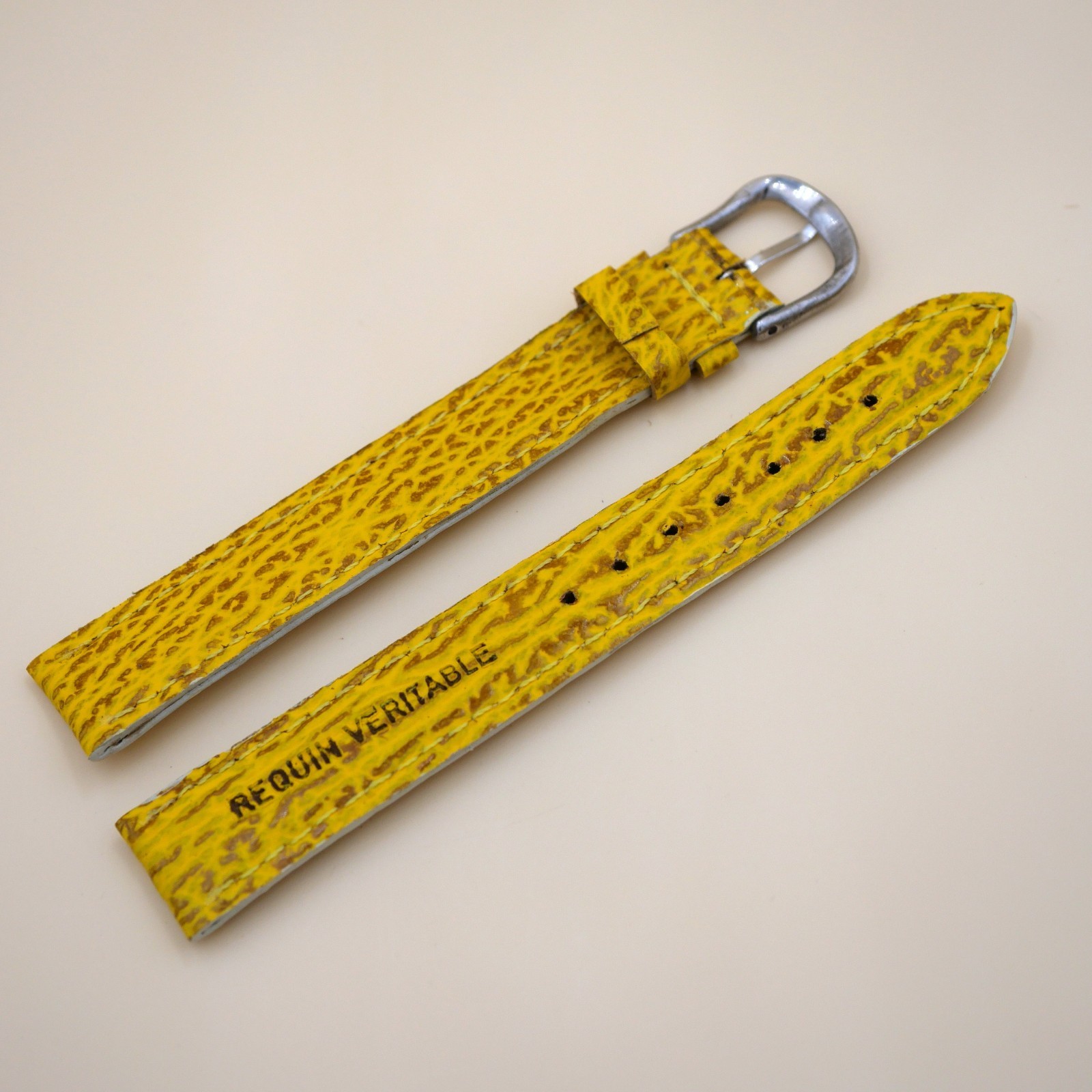 Bracelet en Requin Véritable 16 mm Jaune - Fabriqué en France - Taille XL – Image 2