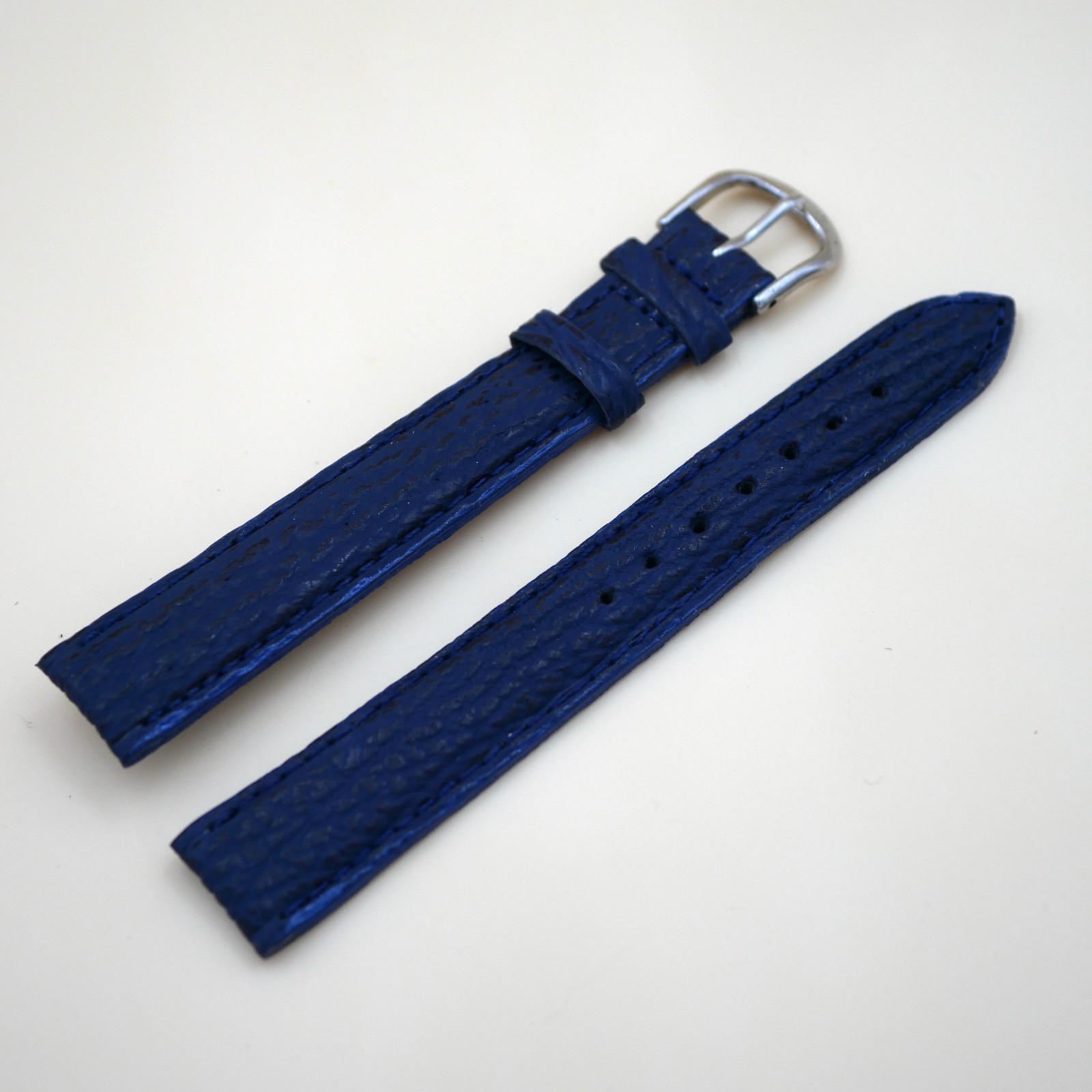 Bracelet en Requin Véritable 16 mm Bleu foncé - Fabriqué en France - XL