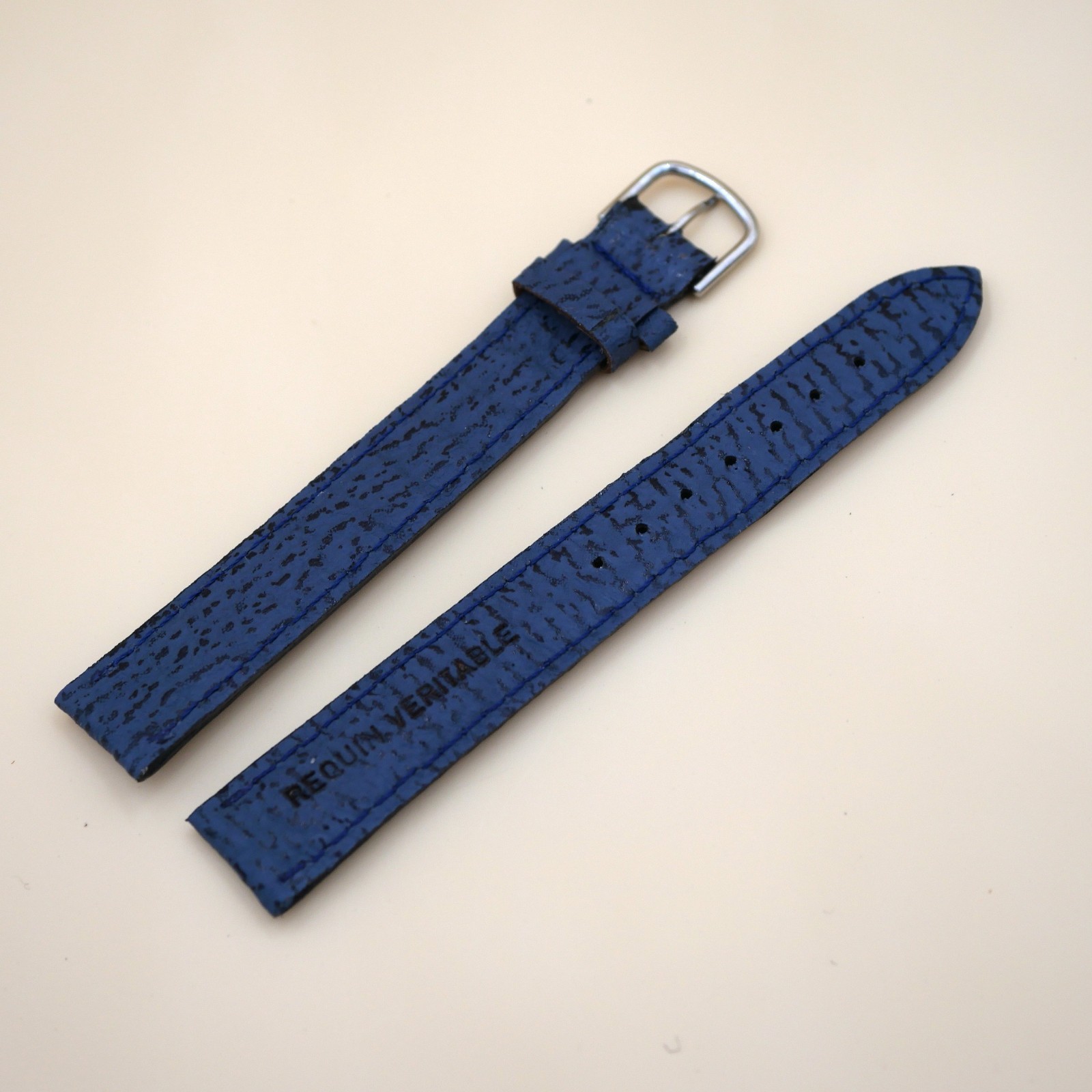 Bracelet en Requin Véritable 16 mm Bleu gris - Fabriqué en France - XL – Image 2