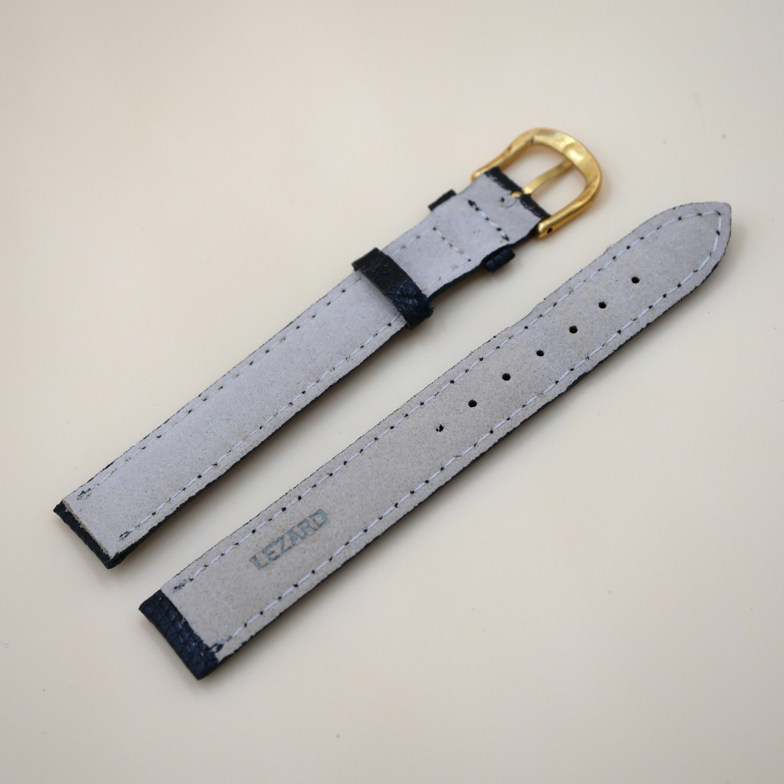Bracelet en Lézard Véritable 16 mm Noir brillant - Fabriqué en France - XL – Image 2