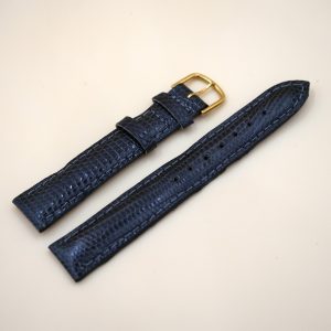 Bracelet en Lézard Véritable 16 mm Gris foncé - Fabriqué en France - XS