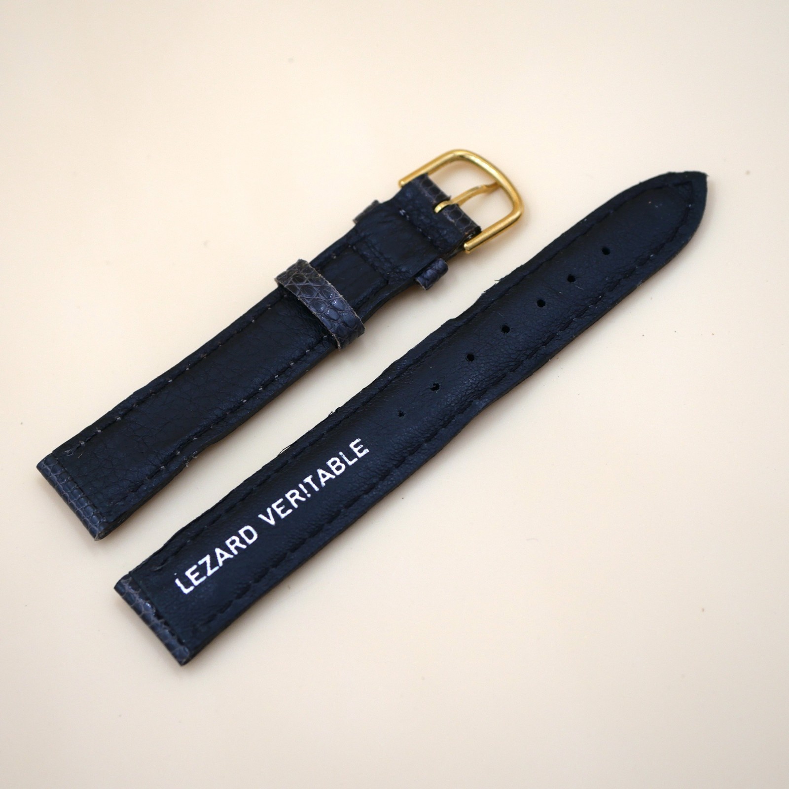 Bracelet en Lézard Véritable 16 mm Gris foncé - Fabriqué en France - XS – Image 2