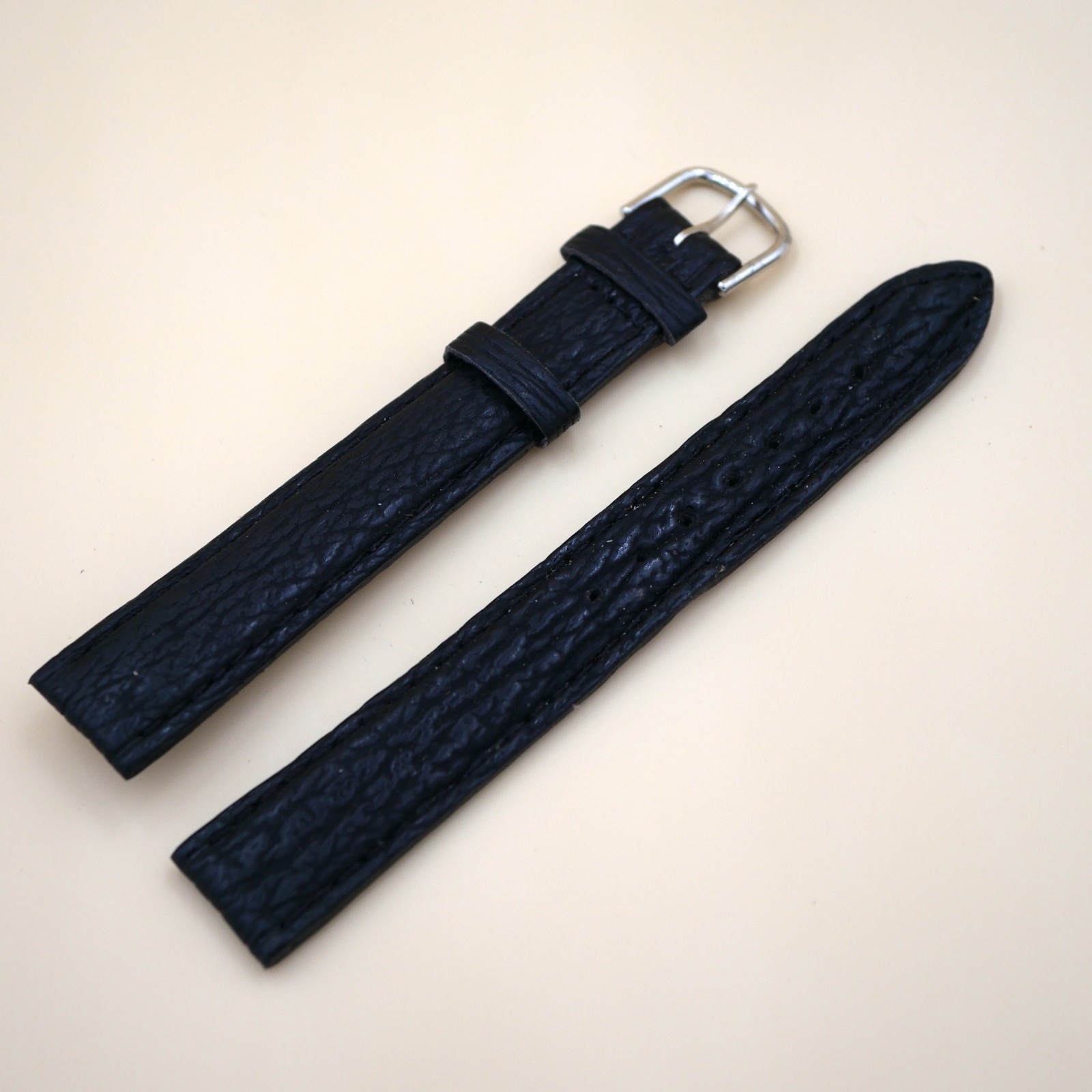 Bracelet en Requin Véritable 16 mm Noir - Fabriqué en France - Taille XL