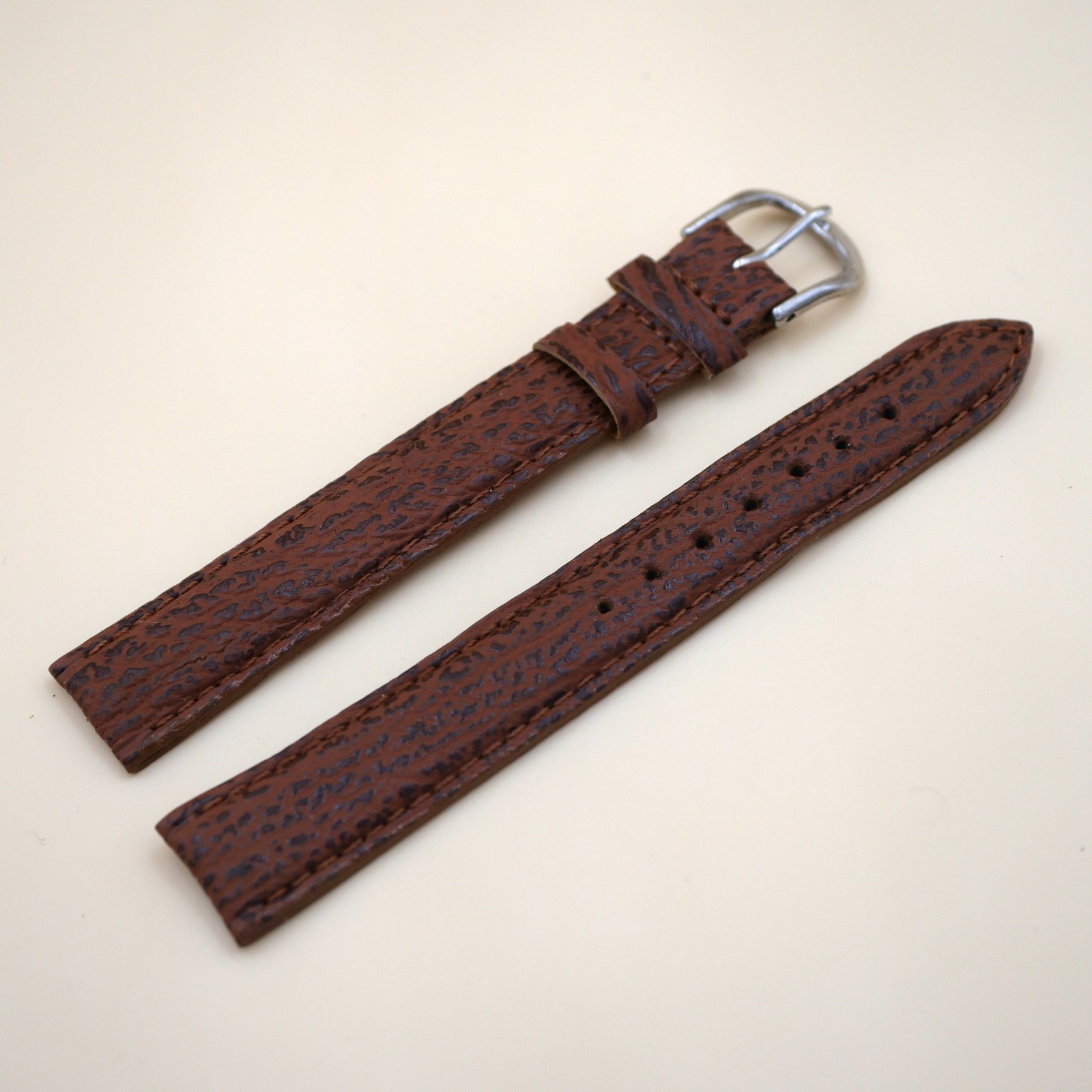 Bracelet en Requin Véritable 16 mm Marron - Fabriqué en France - Taille XL