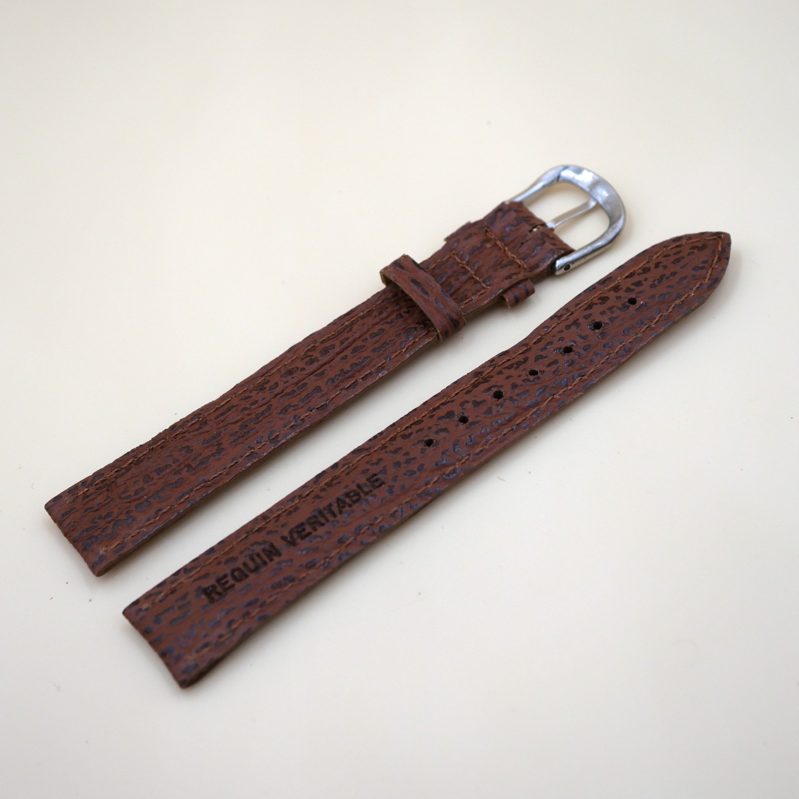 Bracelet en Requin Véritable 16 mm Marron - Fabriqué en France - Taille XL – Image 2