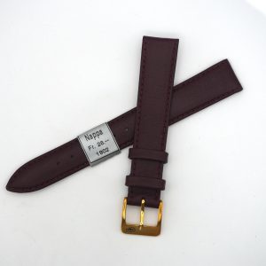 Bracelet de montre en cuir véritable Nappa - 16 mm Bordeaux - Colly