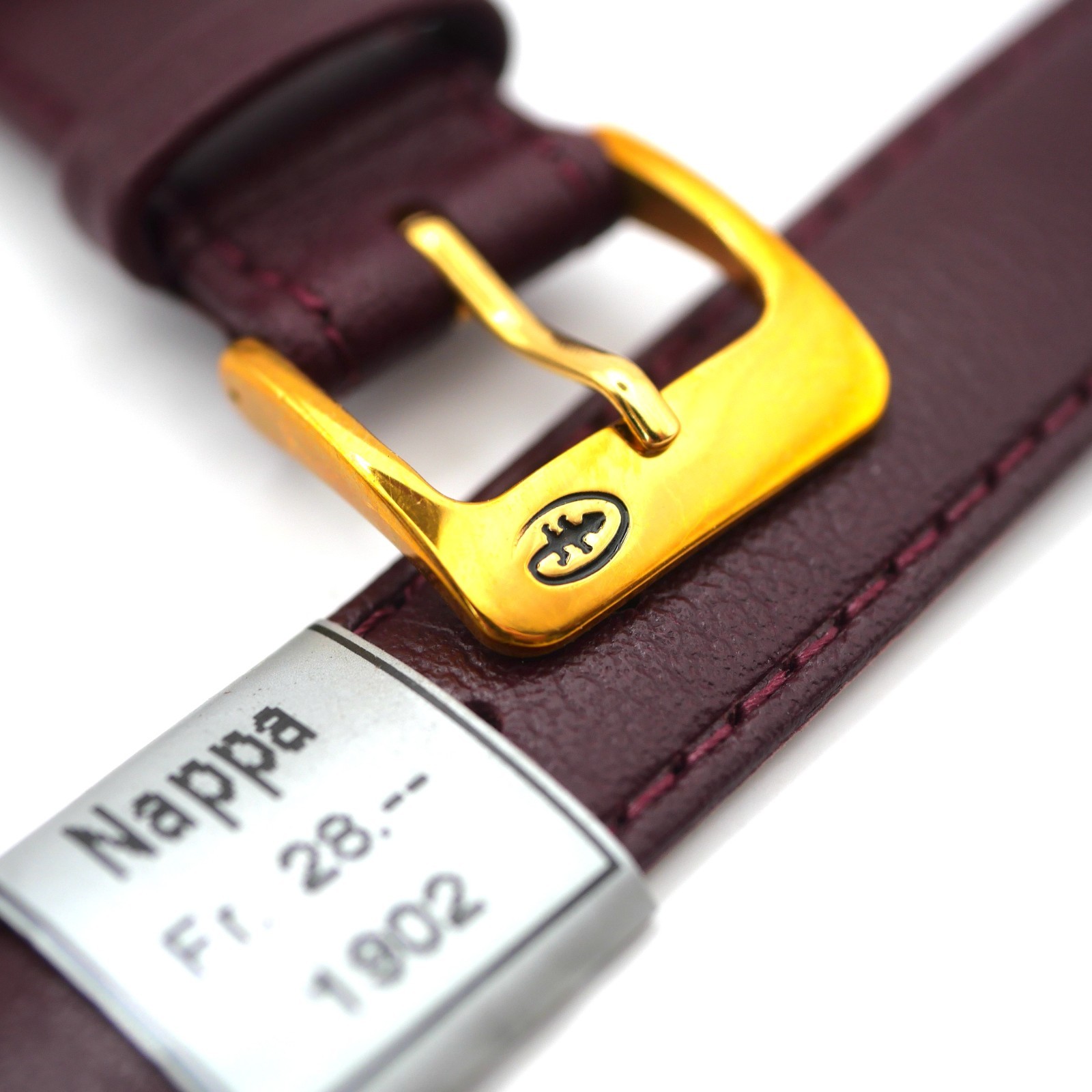 Bracelet de montre en cuir véritable Nappa - 16 mm Bordeaux - Colly – Image 3