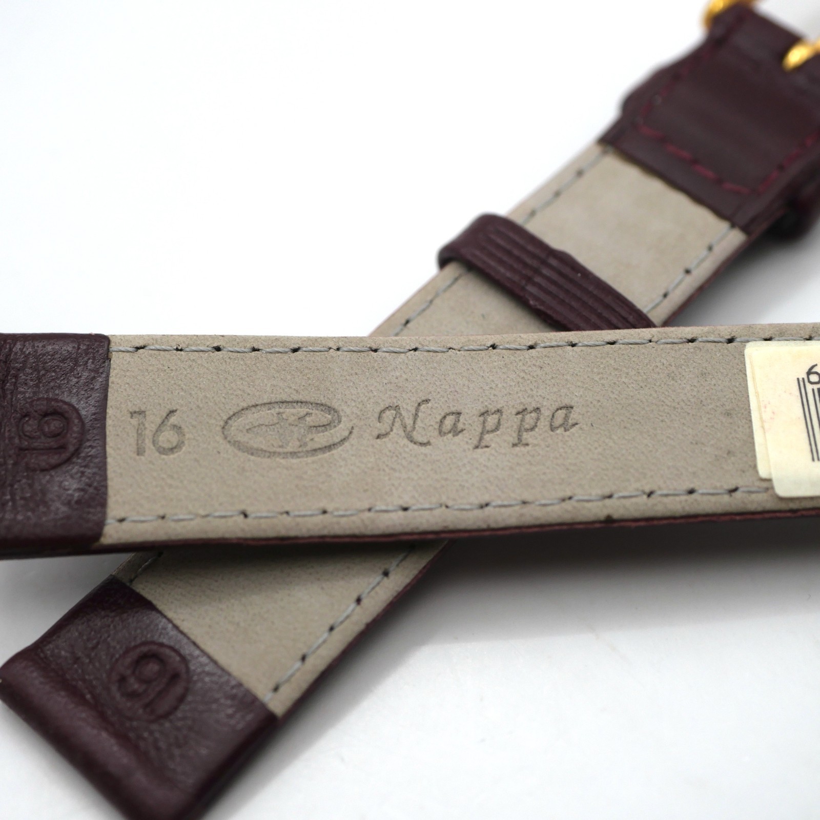 Bracelet de montre en cuir véritable Nappa - 16 mm Bordeaux - Colly – Image 4