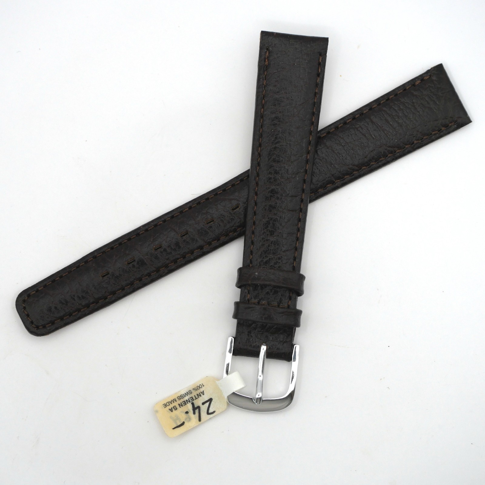 Bracelet de montre en cuir véritable - 16 mm Marron - Antenen (6953)