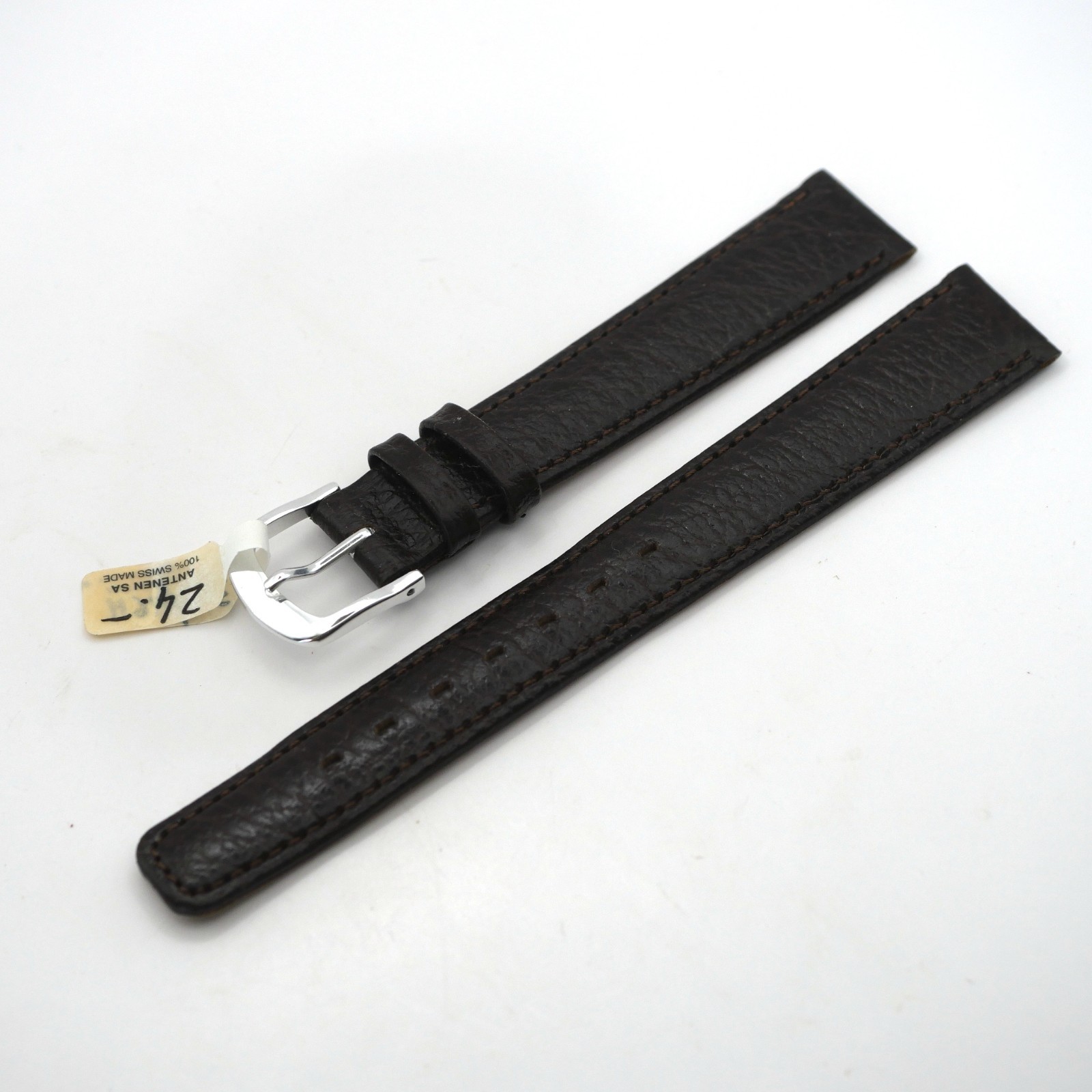 Bracelet de montre en cuir véritable - 16 mm Marron - Antenen (6953) – Image 2