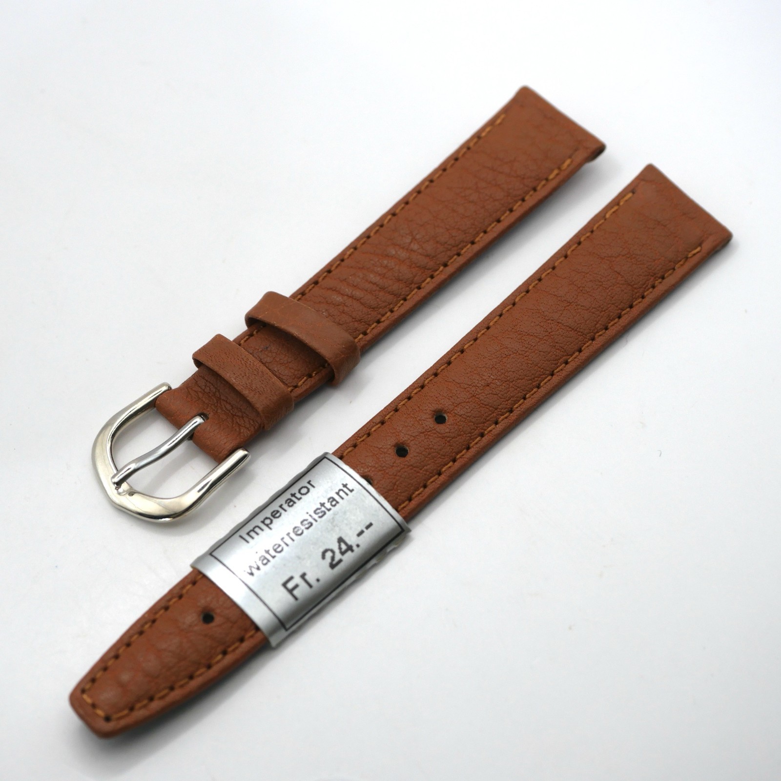 Bracelet de montre en cuir véritable étanche - 16 mm Marron - Colly – Image 2