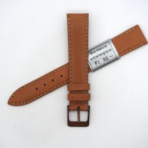 Bracelet de montre en cuir véritable Bio nature - 16 mm Marron - Colly (1921)