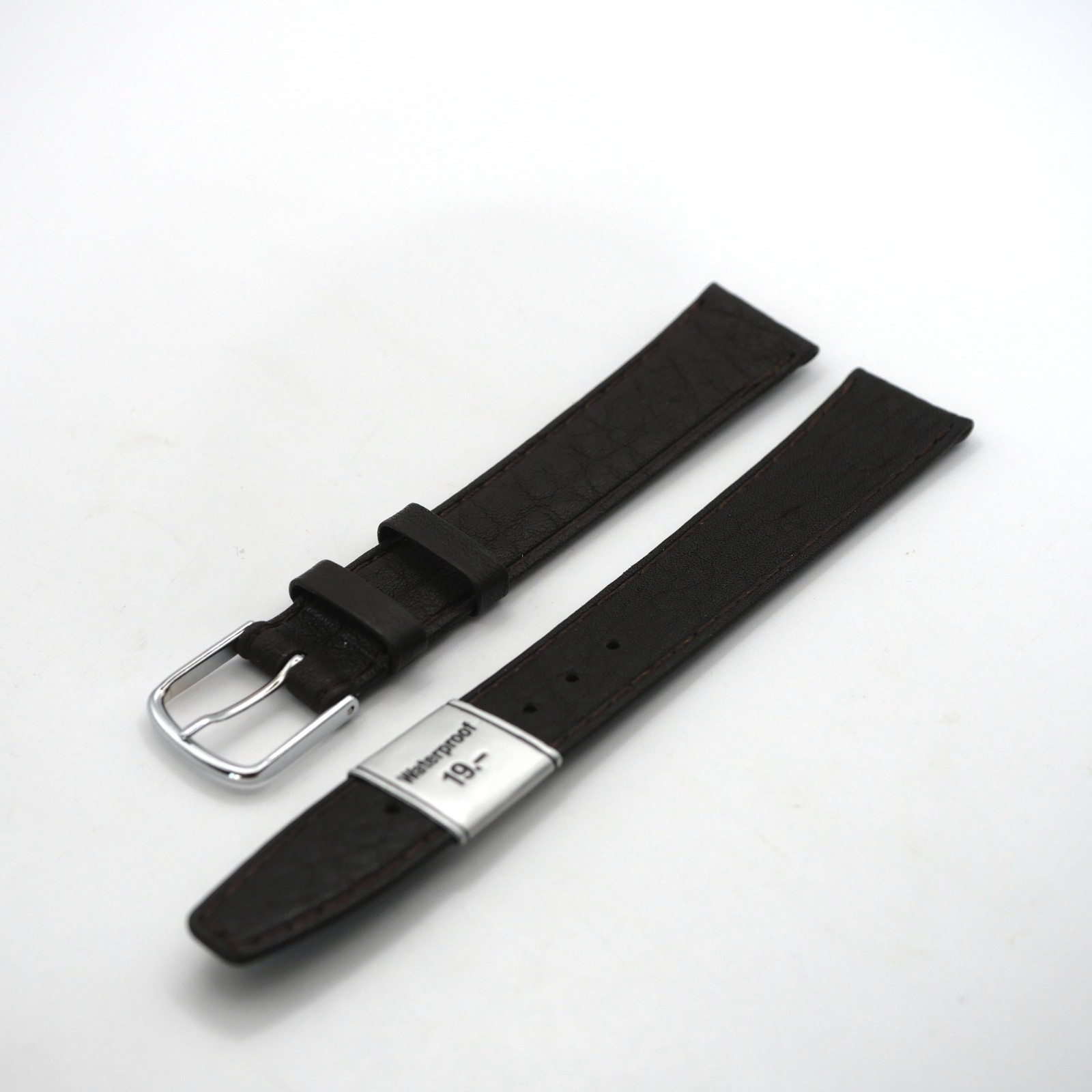 Bracelet de montre en cuir véritable waterproof - 16 mm Marron - Colly – Image 2